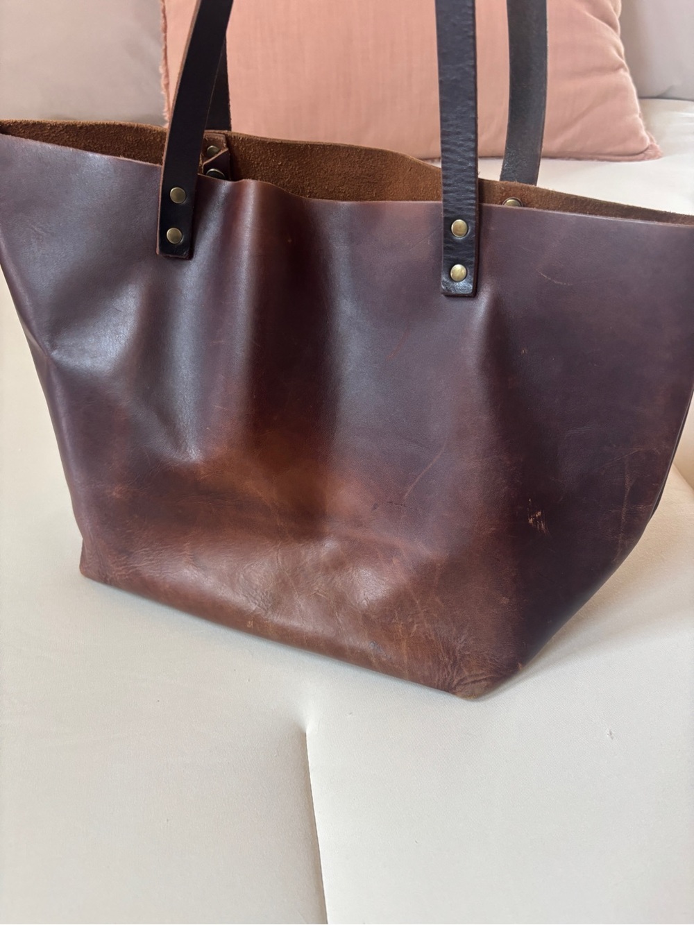 Classic Portland Leather Tote Bag in Rich Brown